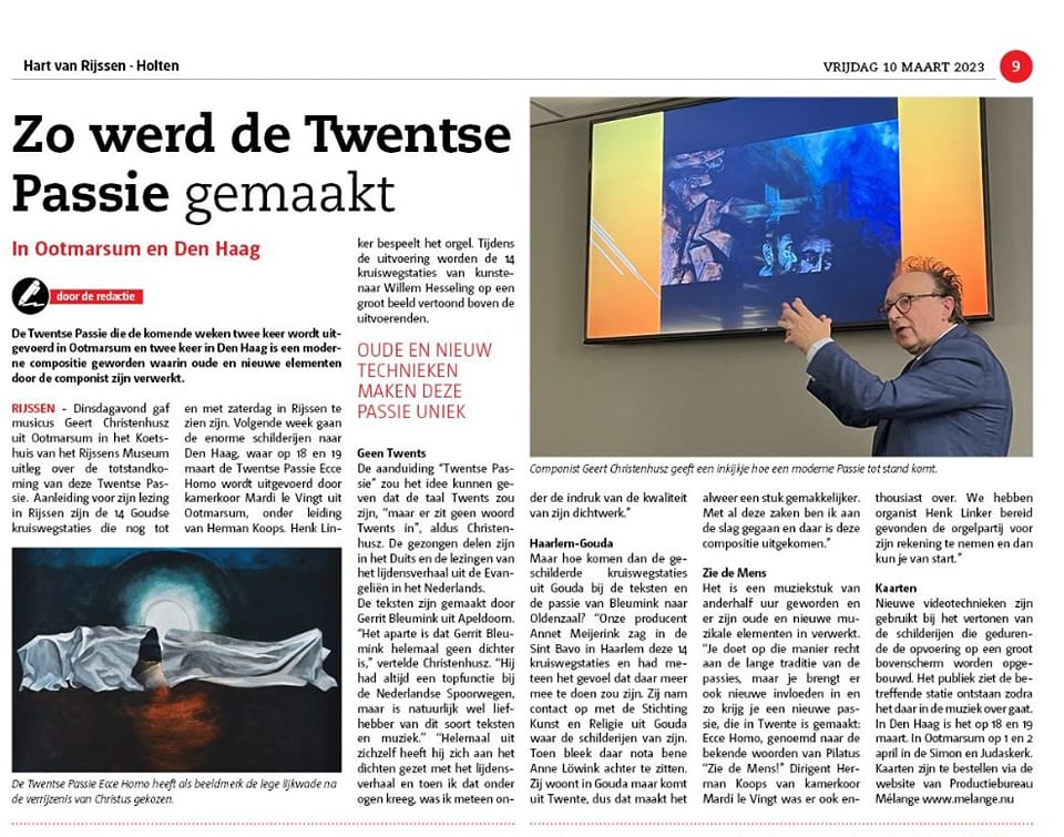 Artikel Hart van Rijssen - Holten